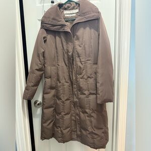 Perry Ellis Portfolio Brown Long Coat